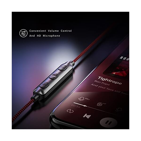 Earphones-Anflowe-Upgraded-ES850-In-Ear-Sports-Headphones-with-Mic-Tangle-Free-Braided-Earphones-with-Pure-Sound-Sweatproof-Wired-Earbuds-for-Workouts-Gym-Running-Jogging-Work-Home ANFLOWE ES850 Wired Sports Headphones, Half In-Ear Running Earphones with Mic & Pure Sound, Secure Fit with Ear Wings…