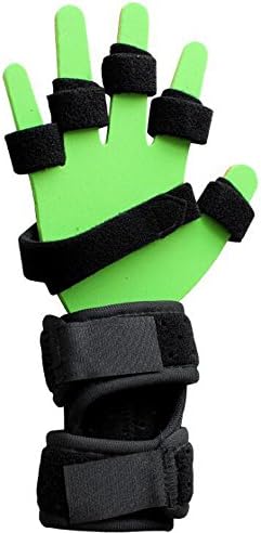 OBER Adults Kids Hand Wrist Orthosis Separate Finger Device Flex Spasm Extension Finger Board Fixer Splint Apoplexy Hemiplegia (M(5.1-6.6 inch), Left Hand)