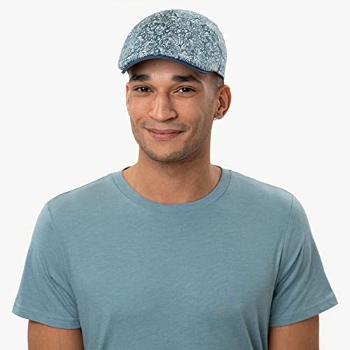 Lierys Men's Leather Flat Cap - Waxed Cowhide, Made In Italy, Quilted Lining - View #5