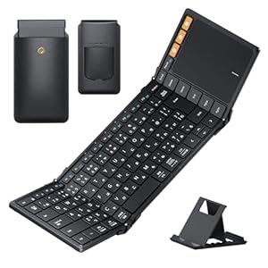 ProtoArc XK01 TP キーボード Bluetooth 折りたたみ式 ipad キーボード 大型タッチパッド搭載 3台同時接続