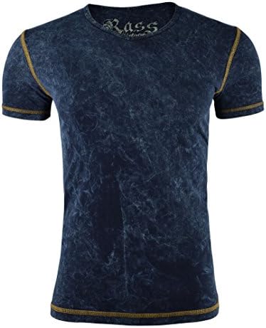 Rass Collection V-Neck T-Shirt – Men’s Tee Shirts MJC5047-NVY-M
