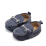 Lidiano Baby Soft Sole Toddler Loafers Boat Shoes Crib Shoes (12-18 Months, Deep Blue)