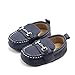 Lidiano Baby Soft Sole Toddler Loafers Boat Shoes Crib Shoes (12-18 Months, Deep Blue)