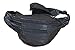 Small Black Leather Fanny Pack Waist Bag for Travel or Hiking - Main Compartment Approximately 6.5” X 4” X 2.5”