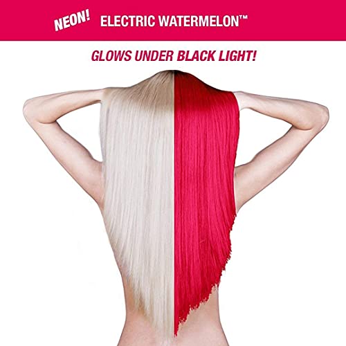 MANIC PANIC Classic Electric Watermelon Semi Permanent Hair Color - Neon Pink Hair Dye for Women & Men That Lasts 4-6 Weeks - Vegan, Ammonia & Cruelty-Free - Create & Mix Custom Shades (4oz)