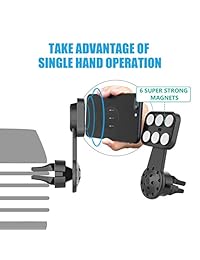 WizGear - Soporte magnético para teléfono móvil y mini tabletas con tecnología Fast Swift-Snap