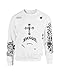 Allntrends Women's Sweatshirt Justin Bieber Tattoo Medium White