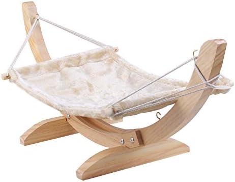 Lovervalley Comfortable Cat Kitten Hammock Bed Wooden Material