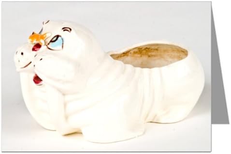 Vintage Kitsch Walrus Ceramic Collectibles Notecard Set