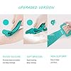 HEETA Soft Silicone Back Body Scrubber Exfoliating Shower Bathing Brush with Handle, Deep Clean SPA Massage Skin Care…