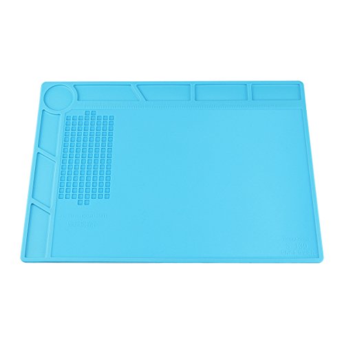Heat insulation silicone repair mat with scale ruler and screw po…