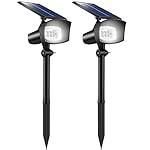 TomCare Solar Lights, Upgraded 2-in-1 Waterproof Wireless 8 LED Solar Spotlight Dark Sensing Auto On/Off Solar Landscape light Adjustable Wall Light Security Lighting for Patio Yard Garden Pathway (2)