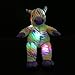 WEWILL Creative Night Light LED Colorful Rainbow Zebra Lifelike Stuffed Animal Toy Birthday Day Gift for kids, 18-Inch