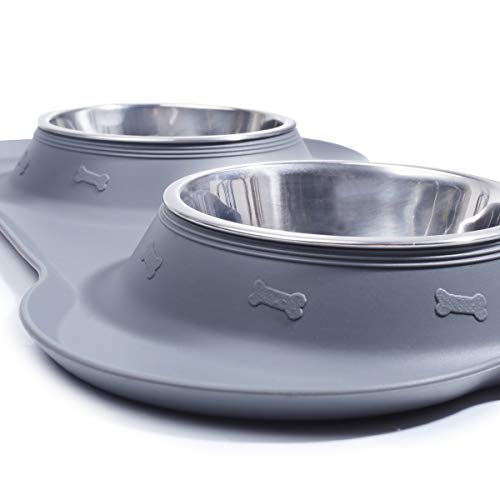 Vivaglory Dog Bowls Stainless Steel Water and Food Puppy Cat Bowls with