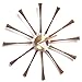 Telechron Spindle Wall Clock, Dark Wood