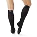 Knee High Compression Socks for Women & Men, 15-20 mmHg - Edema Pain Relief - Nurse, Travel, Pregnancy & Running - Lightweight Graduated Nursing Sock - Compression Stockings for Women, Black S