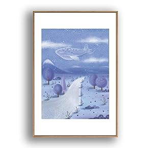 Framed Canvas Wall Art for Living Room, Bedroom Whale Canvas Prints for Modern Home Decoration Ready to Hang - 16"x24" inches