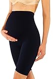 Franato Seamless Maternity Shapewear Elastic High Waist Boyshort Black L