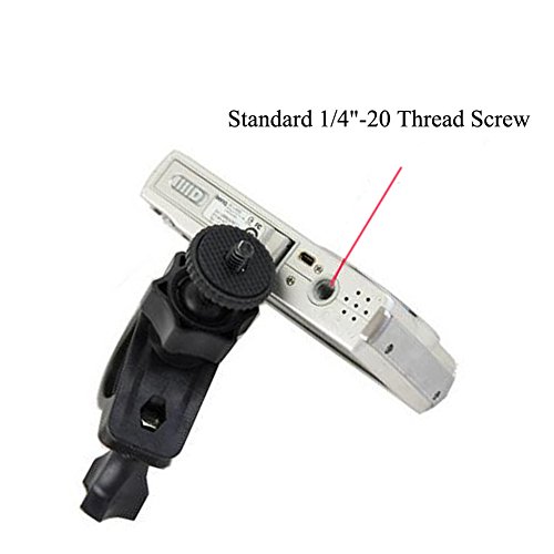 Motorcycle Handlebar Mount Adapter, Walway Universal Bike/ Bicycle Bracket Mount Holder for GoPro Hero/ Bluetooth Speakers/ Cameras/ Recorders