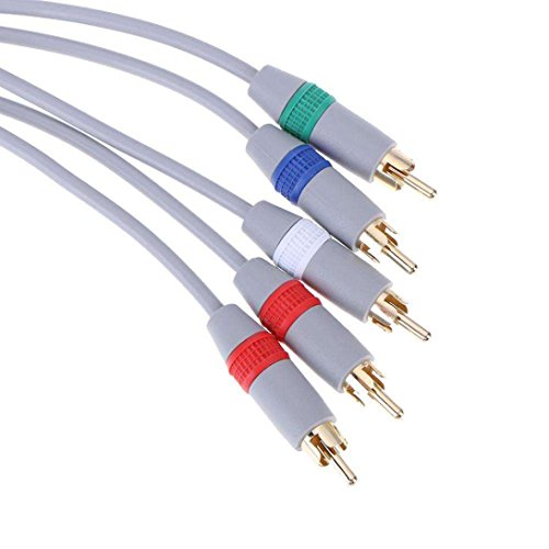 SUKEQ Component HDTV RCA Video & RCA Stereo Audio AV Cable Cord Plug for Nintendo Wii U Wii