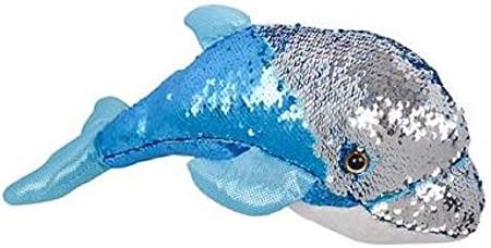 Adventure Planet Reversible Mermaid Sequins Dolphin 18" Plush