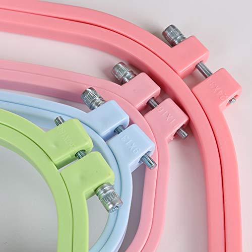 Color Scissor 4 Pieces Plastic Embroidery Hoops, 4 Sizes Square Cross Stitch Hoops for Embroidery and Cross Stitch(5 Inch 6 Inch 10 Inch 12 Inch) - Thumbnail 5