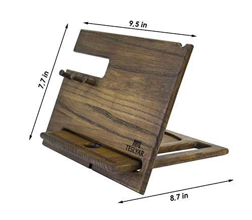Wood Phone Docking Station Ash Chocolate Hooks Key Holder Wallet Stand Watch Organizer Men Gift Husband Wife Anniversary Dad Birthday Nightstand Purse Tablet Father Graduation Male Travel Idea Gadgets