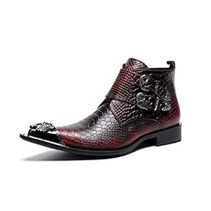 41DM1j BAPL. SS300 Zapatos de cuero para hombres de acero Cabeza puntiaguda textura de serpiente hebilla de metal Casual de negocios… 41DM1j BAPL. SS300
