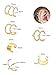Hestya 6 Pairs Stainless Steel Ear Clips Non Piercing Earrings Hoop Ear Cuffs Cartilage Ear Clips Set for Men Women, 6 Various Styles (Gold)