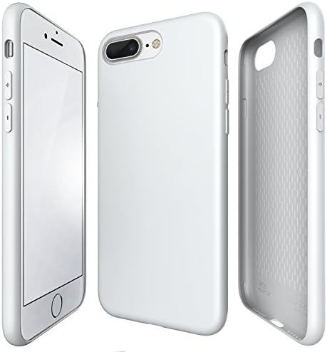 iPhone 7 Plus 5.5" Case, ETSHAIM TPU Case with Matte Finish, Anti-shock Patterns, TEXTOUCH / Shell for iPhone 7 Plus / White