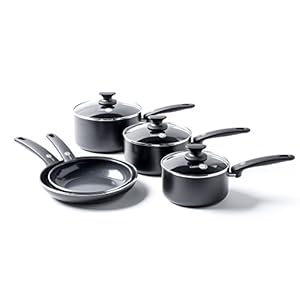 GreenPan Cambridge Healthy Ceramic Non-Stick 8-Piece Cookware Pots and Pans Set, PFAS-Free, Induction, Dishwasher Safe…