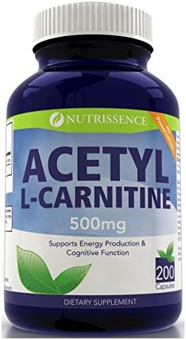 Acetyl L-Carnitine 500mg 200 capsules - Nutrissence by Nutrissence