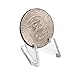 Hipiwe 20 Packs Mini Acrylic Easel Stands Clear Coin Display Easel Holder for Displaying Air-Tite Coins Pocket Watches Capsules Challenge Medals Casino Chips