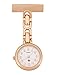 ShoppeWatch Nurses Lapel Pin Watch Analog FOB Infection Control Watch Rose Gold NW-237