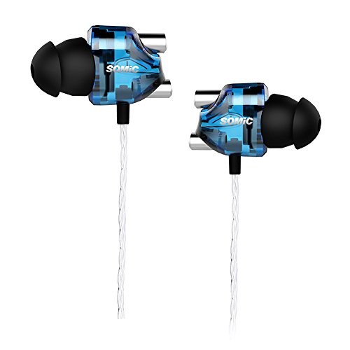 Somic v4 hifi sound double moving-coil in-ear earbud 3.…
