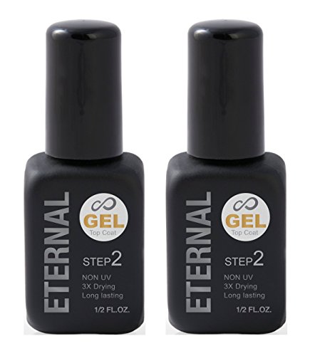 Click Here to See More Images Eternal Top Coat Gel - Soak Free Mirror Shine No UV Lamp Nail Polish (2 Pack)