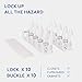 MPS 11 [Upgraded] Child Safety Cabinet Latches Locks, 10 Packs, Easy to Install, No Tools or Drilling Needed, Invisible Design, with Buckles and Screws-White, 2.8