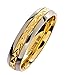 5mm 18K Gold Plated Wedding Ring Grade 5 Titanium Band Comfort Fit