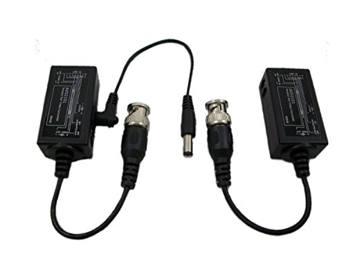 VIMVIP RJ-45 to BNC Converter Video Baluns with Power Connectors for Security CCTV Surveillance Camera
