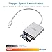 USB C Card Reader, UNITEK Aluminum 3-Slot USB 3.0 Type-C Flash Memory Card Reader for USB C Device, Supports SanDisk Compact Flash Memory Card & Lexar Professional CompactFlash Card - Silver