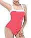 Vintage One Piece Bathing Suits Swimsuit Push Up Swimwear for Women Cute Pink M