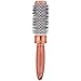 45mm Round Brush for Blow Drying - Barrel Brush Radial Ceramic Gel Handle Hair Brush - Rose Gold by Lily England