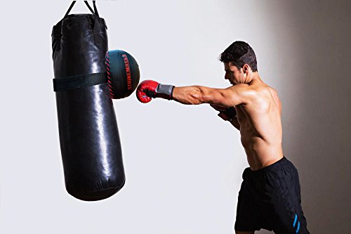 Portable Punching Bag Trainer - Heavy Duty Punch Simulator for Boxing, MMA, Muay Thai, Jiu Jitsu, Combat Sports, Anti Stress Session, Fitness Training for Kicks, Jabs, Punches and Hits- strikeMMAsk