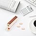 Acrylic Clear Desktop Stapler and Rose Gold with 1000 Staples,Modern Design Office Desk Accessory