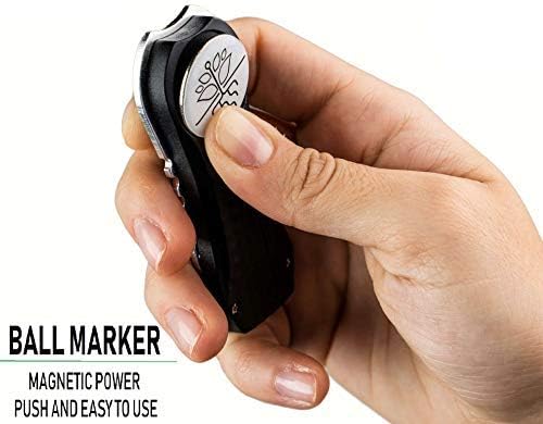 EFW Sport LINE Golf Divot Repair Tool & Magnetic Ball Marker - Retractable - Strong System but More Easy to Wear Perfect for Any Pocket - Ergonomic - Light - Refined - Golf Club Luxury Model