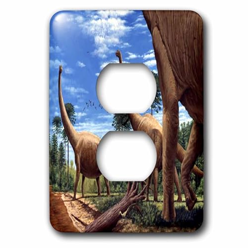 3dRose LLC lsp_1008_6 Dinosaur Brachiosaurus, 2-Plug Outlet Cover