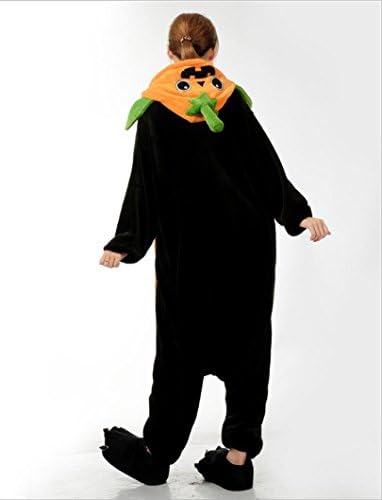 HYY@ Kigurumi Pajamas cartoon Halloween Pumpkin head flannel one-piece Pajamas in mink/cosplay clothing , l