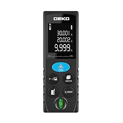 DEKOPRO Laser Distance Measure Device Large Digital LCD Display with Angle, Area, Volume and Pythagorean Mode Continuous Measurement Electronic Measuring Tool