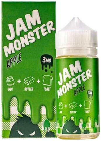 Jam Monster E Liquid New Flavours 0MG 100ML *UK DELIVERY* Premium American USA Vape Juice (Apple)