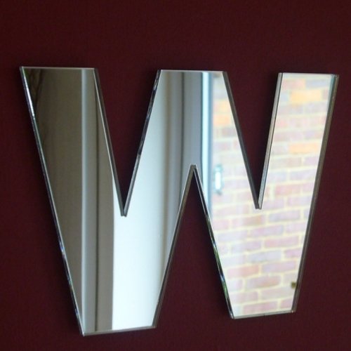 Super Cool Creations Upper Case Letter W Mirrors - 40cm